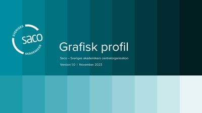 Framsida p&aring; Sacos grafiska profil